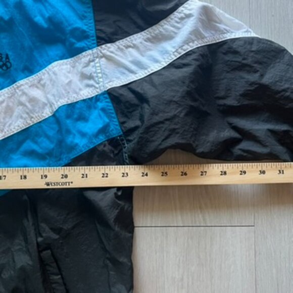 VIntage Y2K USA Olympics Windbreaker Jacket Men’s Large Blue Black Full Zip - Picture 4 of 6